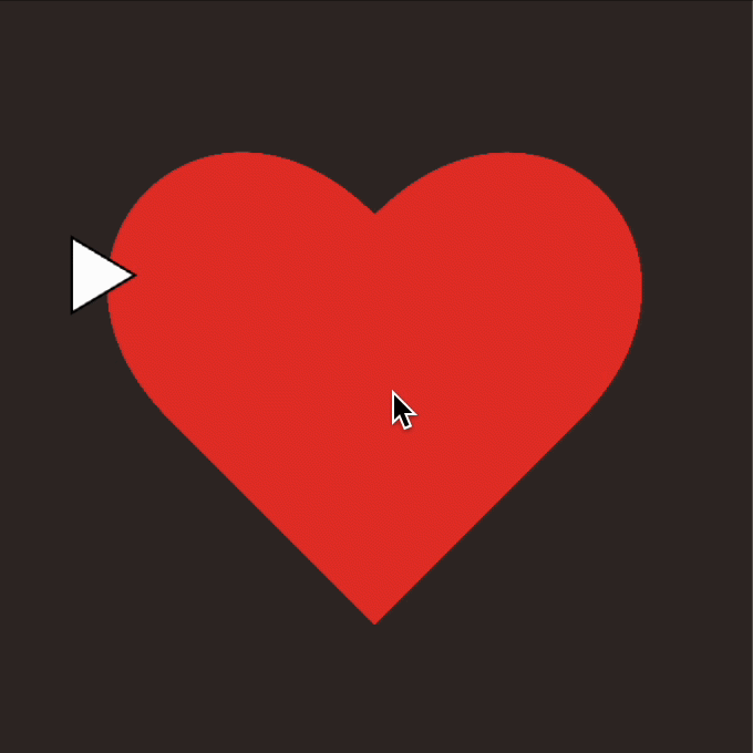 I took the previous concept and pushed it a little further by playing with rate. I made it so thatr if you mouse over the center of the heart the heart beat speeds up a lot. It was intresting but I am not sure how I would build it into something larger.