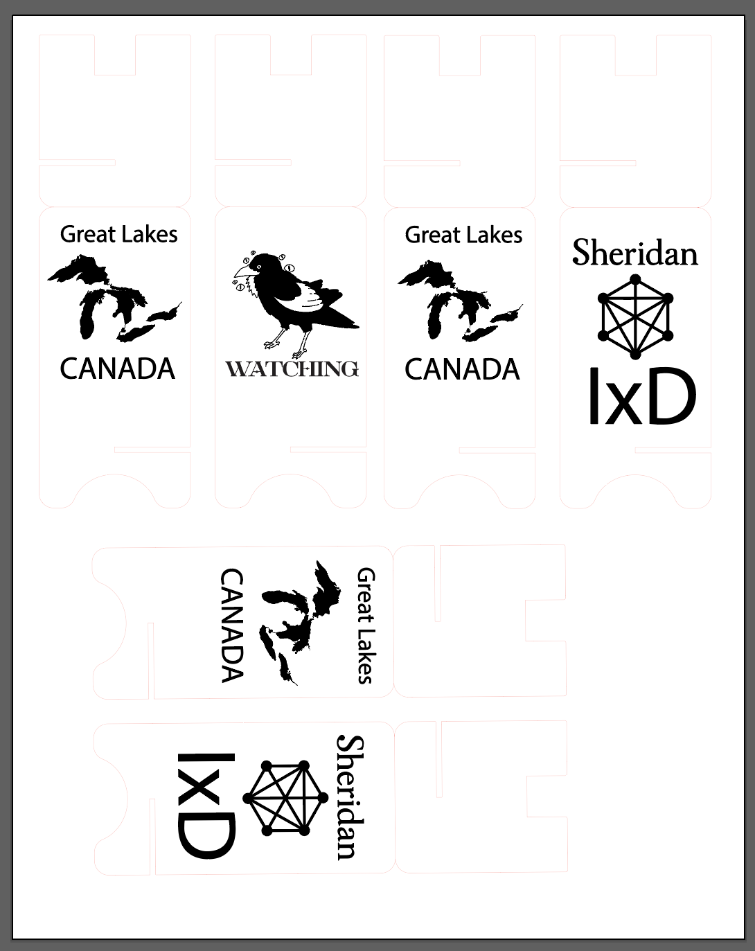 the vector put onto the template file