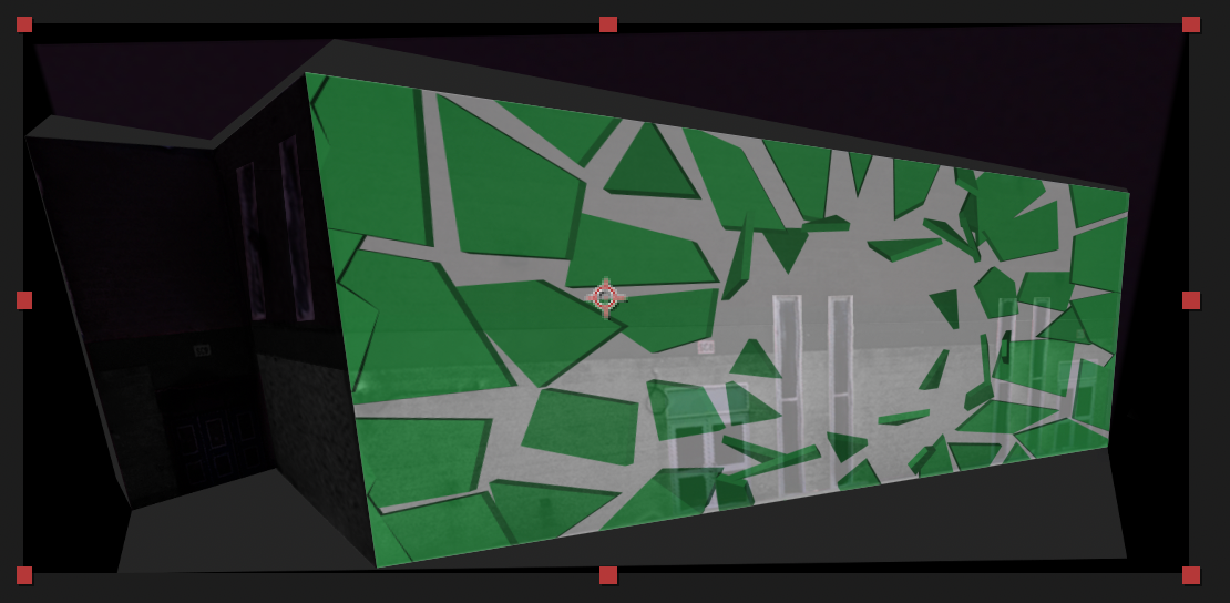 adding the shatter effect to the first wall