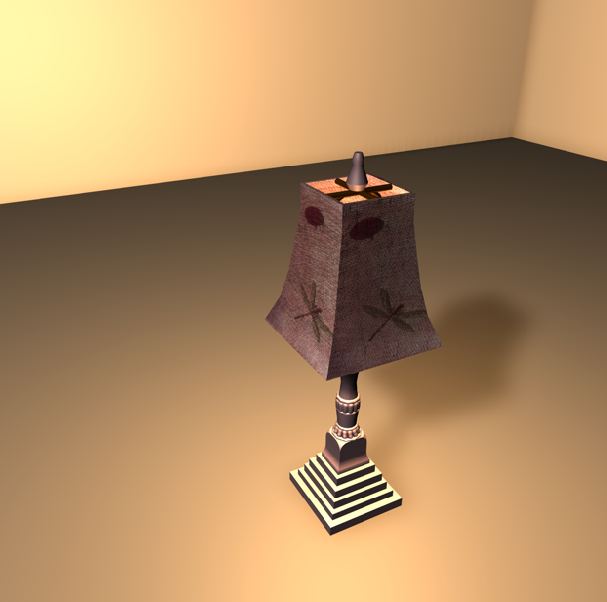 This image is me starting to experiment with lighting the lamp.